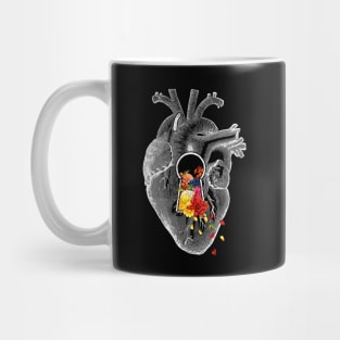 Keyhole Flower Heart Vintage Collage by Tobe Fonseca Mug